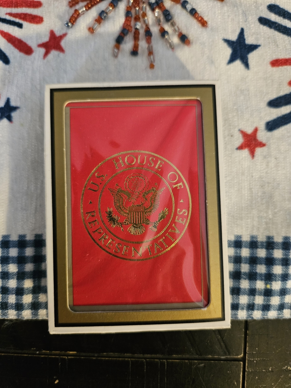 U.S. House of Representatives Red Playing Cards with Gold Seal